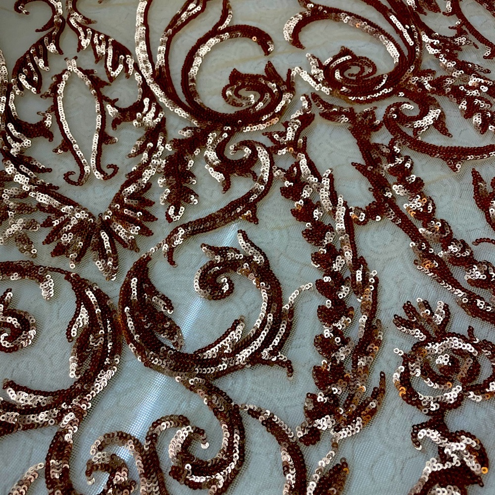 1.5 yds Gold Sequin Mesh